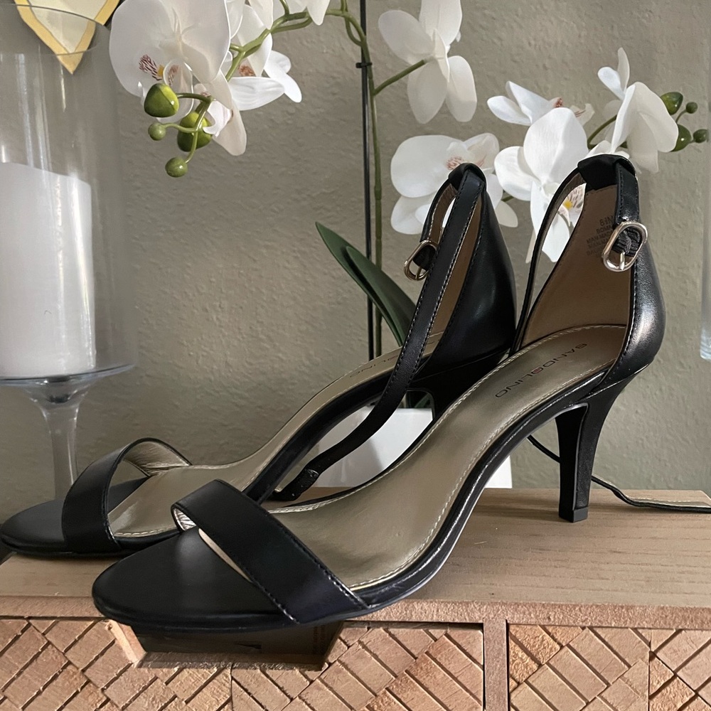 Strappy black sandals